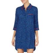 DKNY Color Theory Sleepshirt Blau Muster Viskose Small Damen