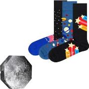 Happy socks 3P Outer Space Socks Gift Box Schwarz Baumwolle Gr 41/46