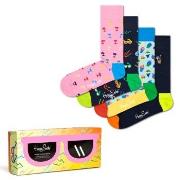 Happy socks 4P Tropical Day Socks Gift Box Rosa/Blau Baumwolle Gr 41/4...