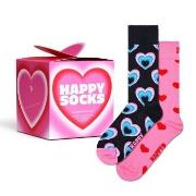 Happy socks 2P Valentine Gift Set Rosa Muster Baumwolle Gr 41/46