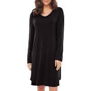 Lady Avenue Bamboo Nightdress With Long Sleeve Schwarz Bambus Medium D...