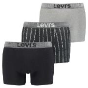 Levis 3P Boxer Giftbox Schwarz/Grau Baumwolle Small Herren