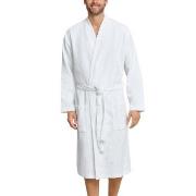 Schiesser Essentials Waffle and Terry Bathrobe Weiß Baumwolle Medium H...