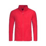 Stedman Active Fleece Jacket For Men Rot Polyester Small Herren