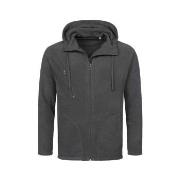 Stedman Hooded Fleece Jacket For Men Grau Polyester Small Herren