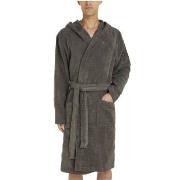 Tommy Hilfiger Cotton Hooded Bathrobe Grau Baumwolle Small Herren