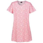 Trofe Sweet Flower Woman Dress Rosa Muster Baumwolle Medium Damen