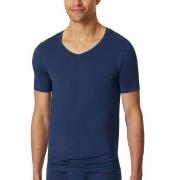 Schiesser Premium Modal V-neck Shirt Dunkelblau Small Herren