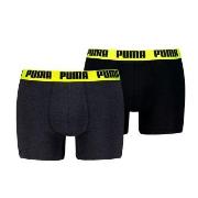 Puma 2P Men Everyday Basic Boxer Schwarz/Gelb Baumwolle Small Herren