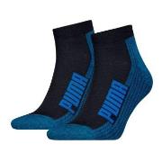 Puma 2P BWT Cushioned Quarter Sock Blau Gr 39/42