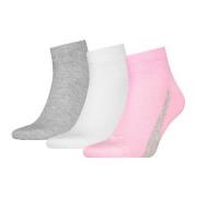 Puma 3P Lifestyle Quarter Socks Rosa/Grau Gr 39/42