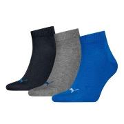Puma 3P Quarter Socks Schwarz/Blau Gr 39/42