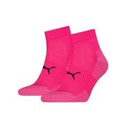 Puma 2P Sport Cushioned Quarter Socks Rosa Gr 39/42