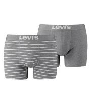 Levis 2P Base Stripe Boxer Grau Baumwolle Small Herren