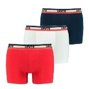 Levis 3P Logo Boxer Brief Marine/Rot Baumwolle Small Herren