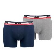 Levis 2P Sportswear Logo Base Boxer Blau/Grau Baumwolle Small Herren