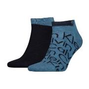 Calvin Klein 2P All Over Print Sneaker Sock Jeansblau Gr 39/42 Herren