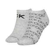 Calvin Klein 2P Callie Sneaker Logo Sock Grau One Size Damen