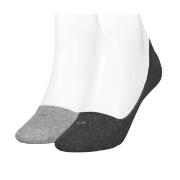 Calvin Klein 2P Women Low Cut Footie Socks Grau Gr 39/42 Damen