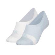 Calvin Klein 2P Glossy High Cut Footie Socks Weiß/Blau Gr 39/42 Damen