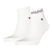 Tommy Hilfiger 2P Men Tab Quarter Socks Weiß Gr 39/42 Herren