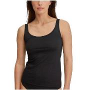 Calida Essential Cotton Tank Top Schwarz Baumwolle Small Damen
