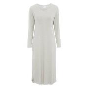 Damella Bamboo Plain Long Sleeve Nightdress Grau Bambus Small Damen