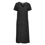 Damella Silk Short Sleeve Nightdress Schwarz Seide Small Damen