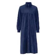 Damella Velour Plain Robe Marine Small Damen