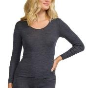 Damella Wool And Silk Long Sleeve Top Dunkelgrau Wolle 38 Damen