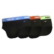 Nike 6P Everyday Essentials Cotton Stretch Hip Brief Schwarz/Orange Ba...