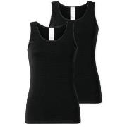 Schiesser 2P Modern Lace Top Schwarz Baumwolle 38 Damen