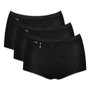 Sloggi 3P Pearl Maxi Schwarz Baumwolle 38 Damen