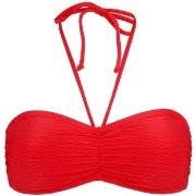 Damella Olivia Textured Padded Bikini Bra Rot Nylon 38 Damen