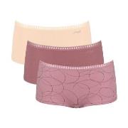 Sloggi 3P GO Crush Hipster Shorts Mixed Baumwolle Small Damen