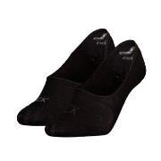 Calvin Klein 2P Shiny Logo Mid Cut Footie Socks Schwarz Gr 39/42 Damen