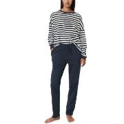 Marc O Polo Women Pyjama Set Weiß/Marine Baumwolle Small Damen