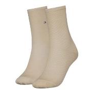 Tommy Hilfiger 2P Women Diamond Structure Socks Beige Gr 35/38 Damen