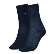 Tommy Hilfiger 2P Women Diamond Structure Socks Marine Gr 35/38 Damen
