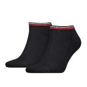 Tommy Men Uni TJ Iconic Sneaker Sock 2P Schwarz Baumwolle Gr 39/42