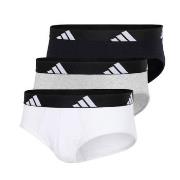 adidas 3P Active Flex Cotton Brief 314 Weiß/Grau Baumwolle Small Herre...