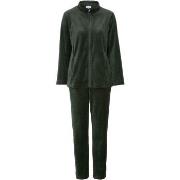 Damella Velour Plain Suit Dunkelgrün Large Damen