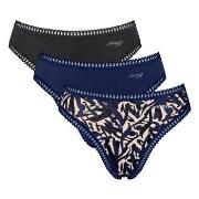 Sloggi 3P GO Crush High Leg Briefs Rosa Baumwolle Small Damen