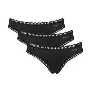 Sloggi 3P GO Crush Mini Briefs Schwarz Baumwolle Small Damen