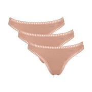 Sloggi 3P GO Crush String Hellbraun Baumwolle Small Damen