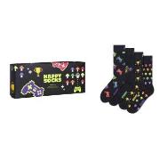 Happy socks 4P Gamer Socks Gift Box Schwarz gemustert Gr 41/46