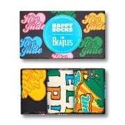 Happy socks 3P The Beatles Hey Jude Gift Box Schwarz gemustert Baumwol...