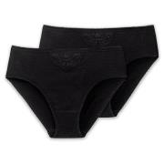 Schiesser 2P Cotton Essentials Tai Panties Schwarz Baumwolle Small Dam...