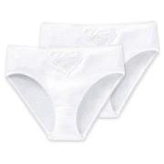 Schiesser 2P Cotton Essentials Tai Panties Weiß Baumwolle Small Damen