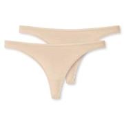 Schiesser 2P 95-5 Organic Cotton Thongs Beige Ökologische Baumwolle Sm...